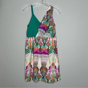 Judith March Multi-Colored Summer Dress with Green Top
